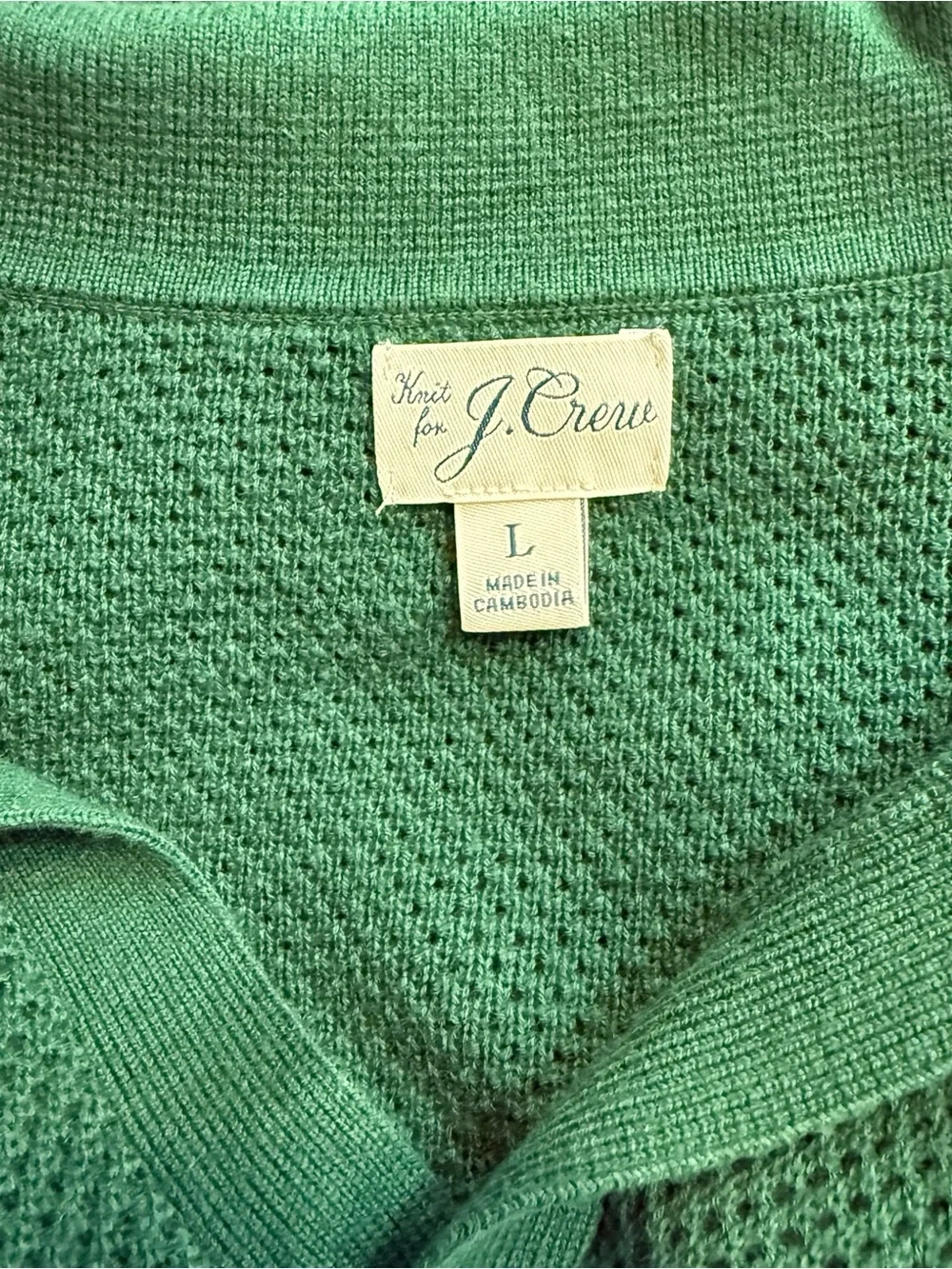 J. Crew Knit Polo Pullover Sweater Shirt Size L